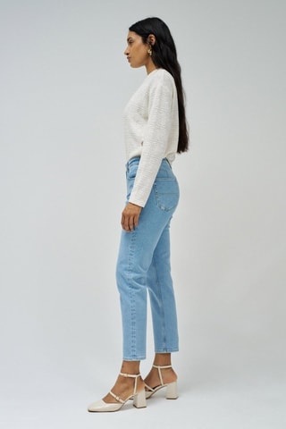 Jean droit 7/8 - Bleu