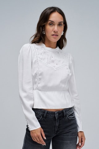 Blouse slim - Blanc