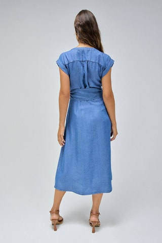 Robe chemise en jean - Bleu