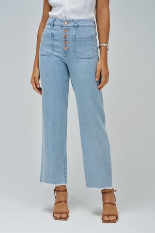 Jean taille haute - Bleu