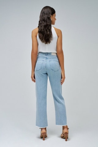 Jean taille haute - Bleu