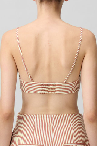 Linnen Top Slim - Zwart en wit