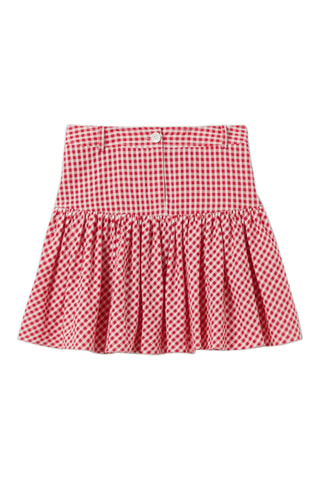 Minirok met Ruches Hoge Taille - Zwart en wit