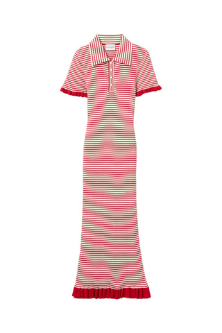 Polo-jurk slim fit - Rood