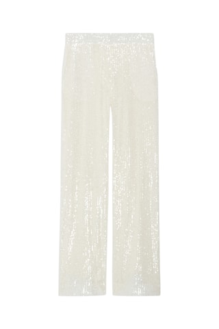 Broek Regular met Pailletten - Wit