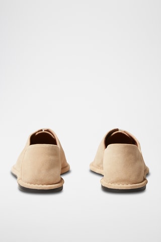 Leren Platform Sandalen - Taupe