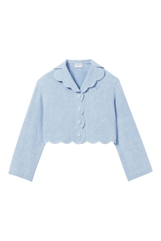 Linnen Blouse - Blauw