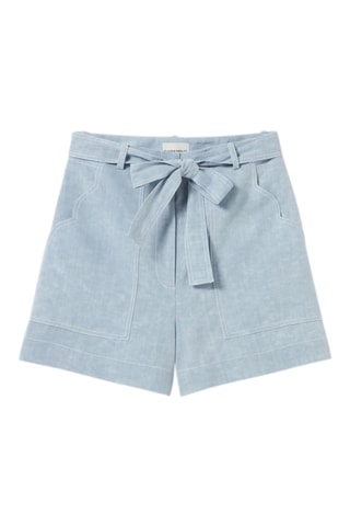 Regular Linnen Short - Blauw