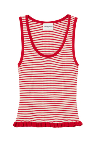 Mouwloze sweater slim fit - Rood