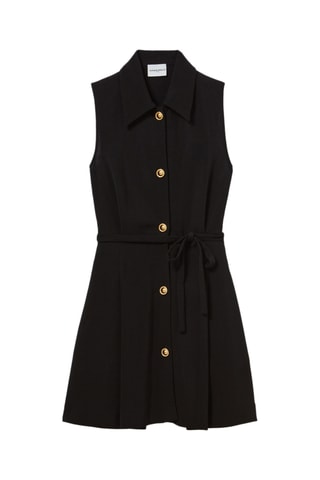 Mouwloze blouse-jurk - Zwart