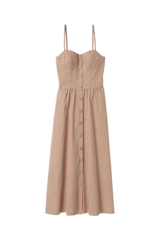 Mouwloze blouse-jurk - Zwart en wit