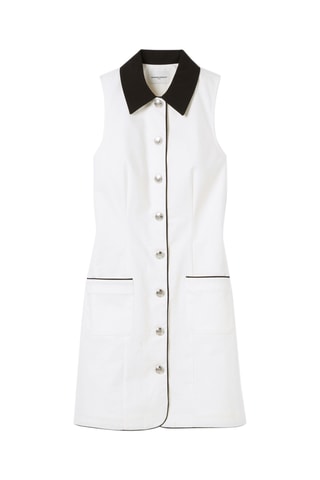 Mouwloze blouse-jurk - Wit