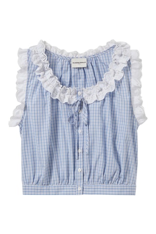 Mouwloze Top - Zwart en wit