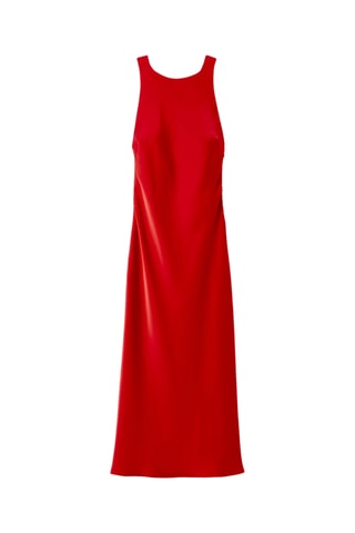Lange Mouwloze Jurk - Rood