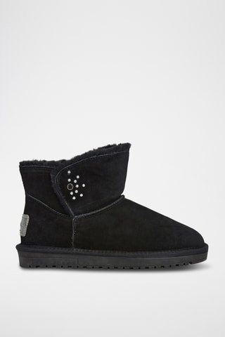 Bottines fourrées en cuir Diss Urban W -  Noir