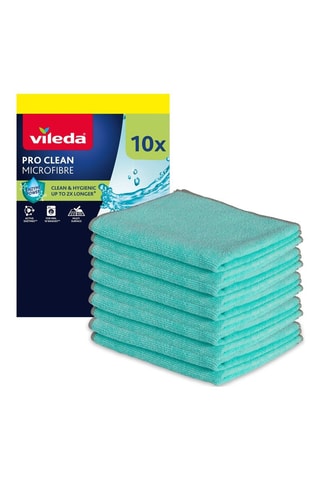 10 bayetas de microfibra Pro Clean - Turquesa