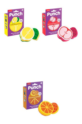 Esponja Punch Naranja, Esponja Punch Manzana y Esponja Punch Limón