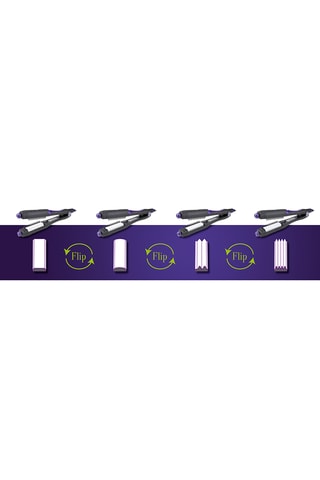 4-in-1 Pro-rotating Stijltang - Zwart & Paars - 230°C