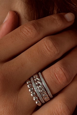 4 anillos - Plata