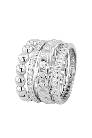 4 anillos - Plata