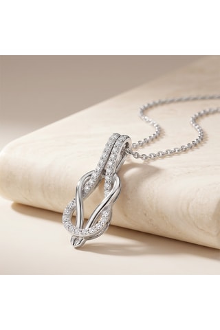 Collar Navy - Plata bañada en oro fino blanco
