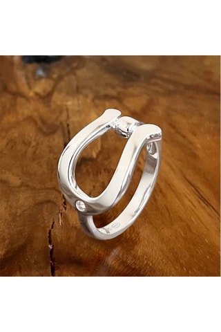 Anillo - Plata y circonita