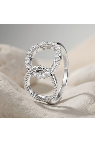 Anillo Insieme - Plata bañada en oro fino blanco