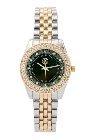 Reloj de cuarzo de aleación - Plateado y dorado