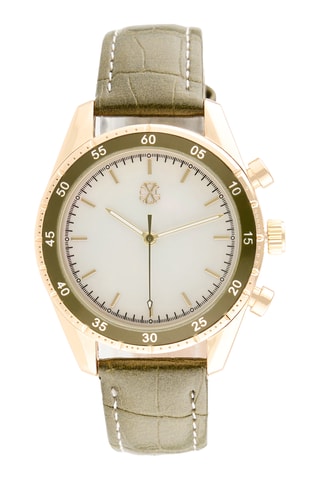 Reloj de cuarzo de PU - Dorado