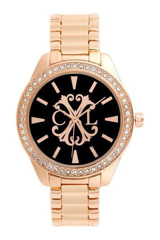 Montre à quartz en alliage - Doré rose et noir