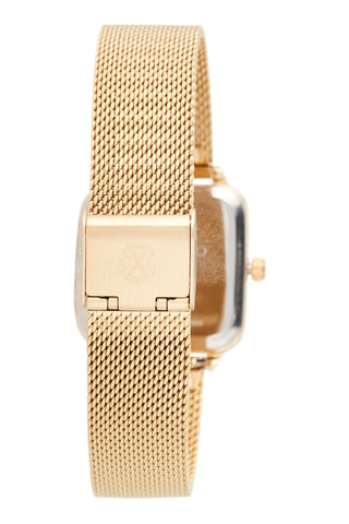 Reloj de cuarzo de metal aleado - Dorado y blanco