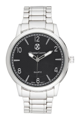 Reloj de cuarzo de acero - Plateado y negro