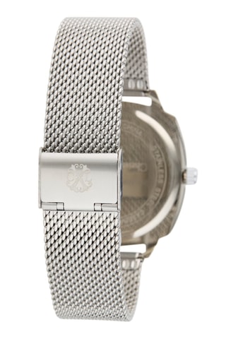 Reloj de cuarzo de metal aleado - Plateado y negro