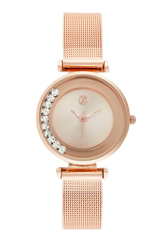 Montre à quartz en alliage - Doré rose