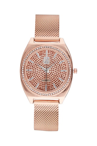 Montre à quartz en acier inoxydable - Doré rose