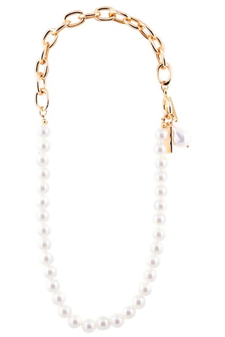 Collar - Blanco y dorado