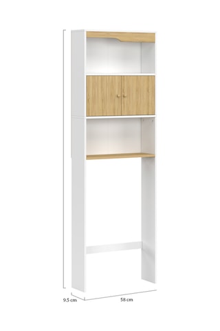 Meuble WC 2 portes - 58 x 19,5 x 178 cm