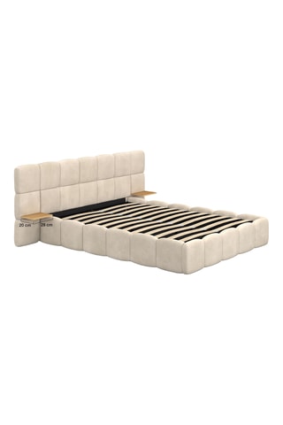Lit-coffre avec sommier en bois - 140 x 190 cm