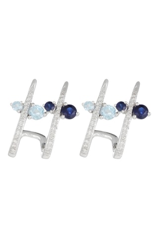 Puces - Or blanc, diamants et saphirs