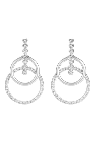 Boucles d'oreilles - Or blanc et diamants