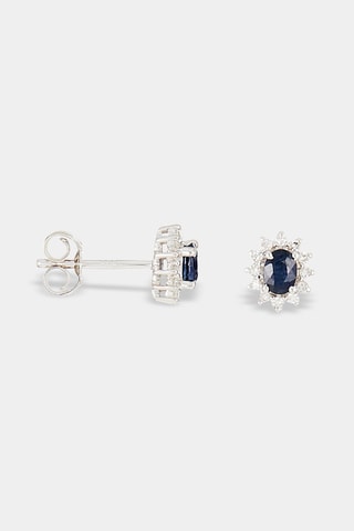 Puces Etoile - Or blanc, diamants et saphirs