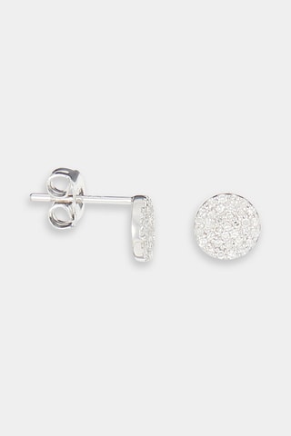 Puces Ronds Scintillants - Or blanc et diamants
