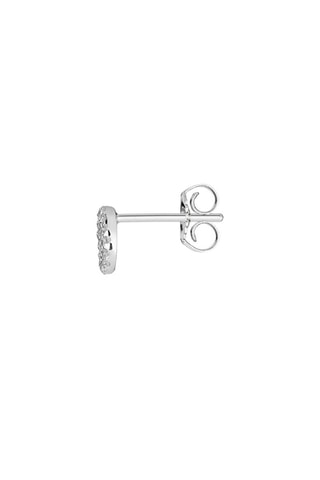 Puces Ronds Scintillants - Or blanc et diamants
