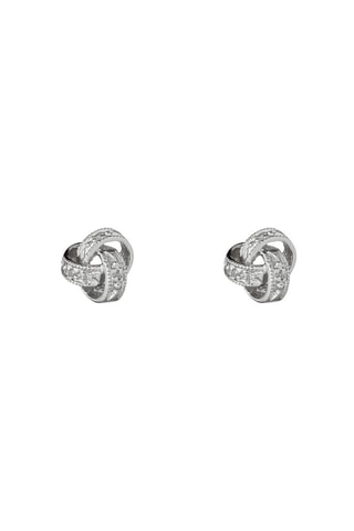 Puces Joli Nœud - Or blanc et diamants