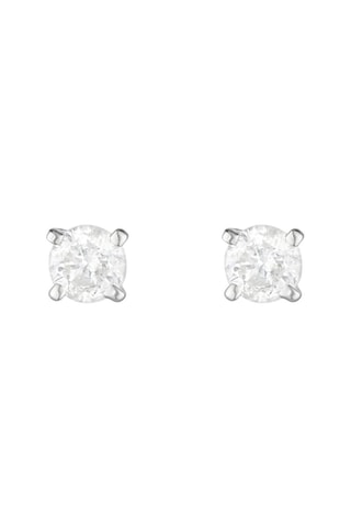 Puces Single Diamond - Or blanc et diamants
