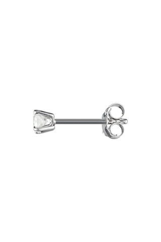 Puces Single Diamond - Or blanc et diamants