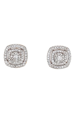 Puces Carré richesse - Or jaune et diamants