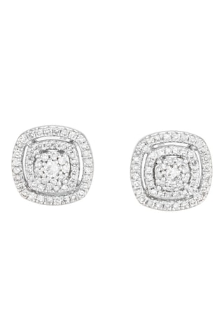 Puces Carré richesse - Or jaune et diamants