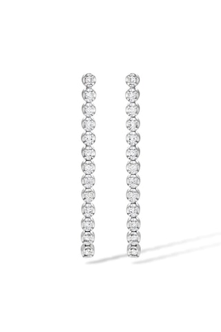 Boucles d'oreilles Rivière - Or blanc et diamants