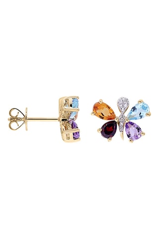 Puces - Or jaune, diamants, améthystes, citrines, grenats et topazes